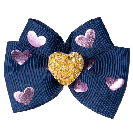 Blovi Bow Glamour Colorful Bow with Golden Heart