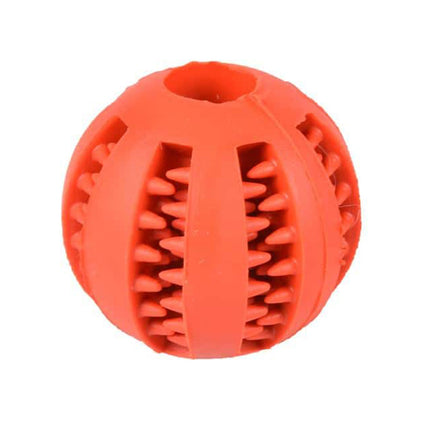 Flamingo Rubber Dental Ball - treat-dispensing ball with spikes for dogs