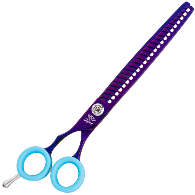 P&W Carat Left Chunker Scissors - single-sided thinning shears for left-handed users, 24 teeth