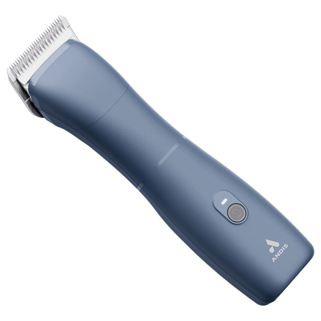 Andis eMERGE Blue Clipper - professional single-speed clipper with built-in rechargeable battery and CeramicEdge blade (1.5mm), blue