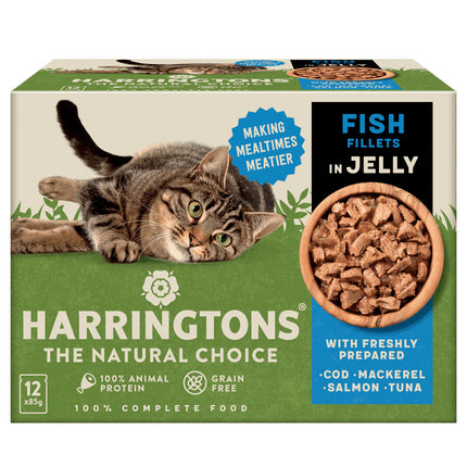 Harringtons Cat Fish Fillets in Jelly - grain-free wet food for cats, fish fillets in jelly - PROMOTION due to best before date