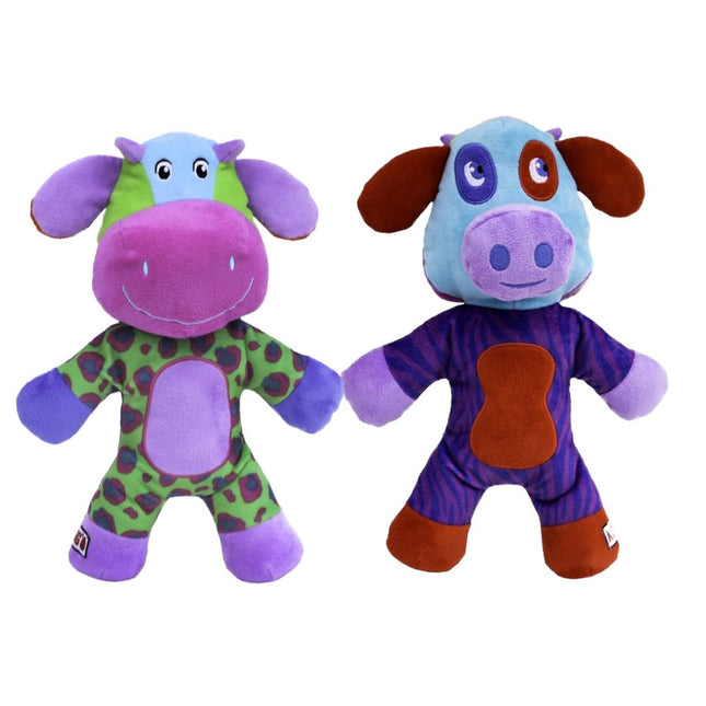 KONG Switcheroos Cow Pig L - reversible plush toy for dogs, Cow - Pig