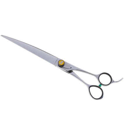 Geib Crab Curved Scissors Level 2 - high-quality curved scissors for pet grooming with a single-sided micro-grind.