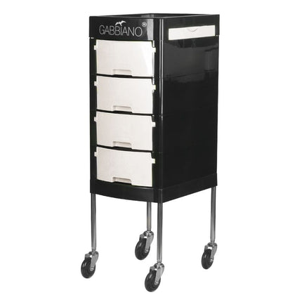 Gabbiano FT65 - 1 - grooming cabinet on wheels, 30x40x91, drawers, black plastic assistant