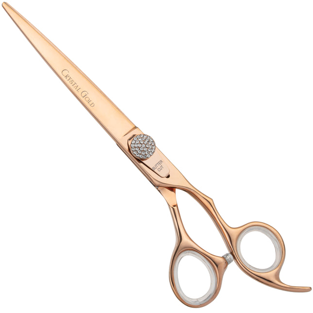 Geib Crystal Gold Straight Scissors - professional grooming scissors made from Japanese stainless steel, straight