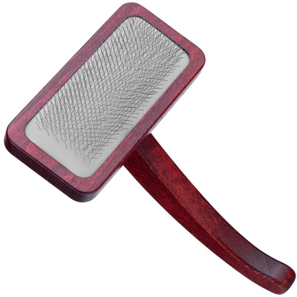 Maxi - Pin Slicker Brush - sturdy poodle brush with a comfortable handle, made of beech wood