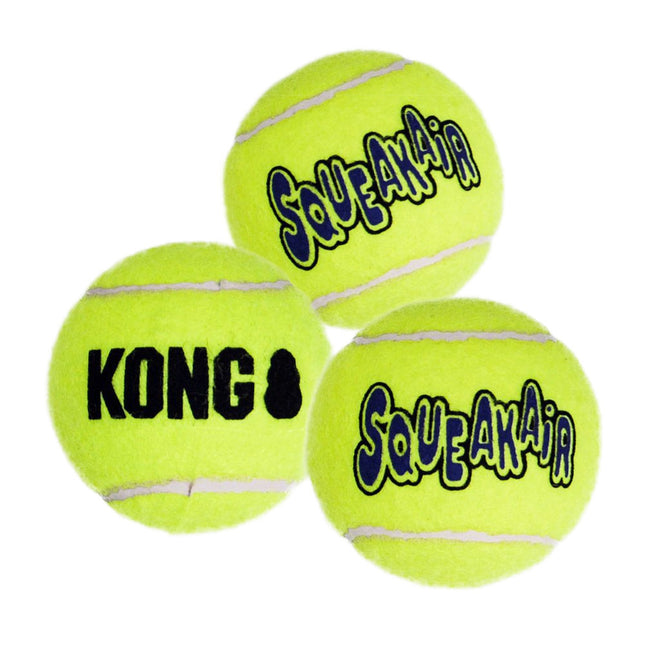 KONG SqueakAir Tennis Ball M (6cm) - squeaky tennis ball, fetch toy for medium dogs