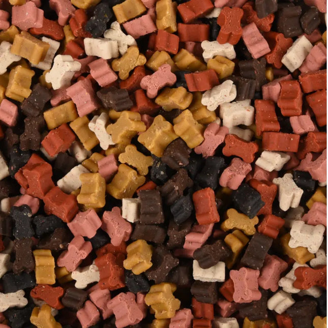 Flamingo Chew'n Snack Minibones Mix - small dog training treats, chicken, beef, fish