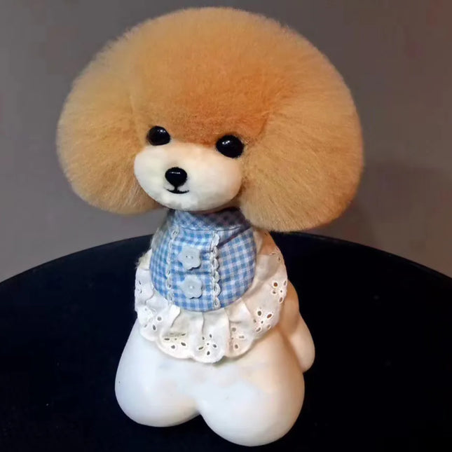 Mr. Jiang Teddy Head Hair - interchangeable fur for the Teddy grooming head, beige with a face