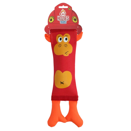 Holland Hozies Jefrey Jungle - dog toy made from a fire hose, monkey with a squeaker