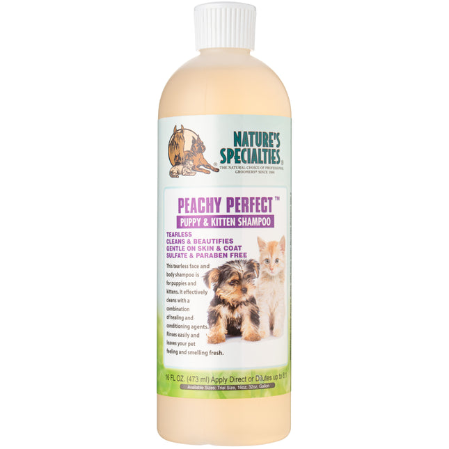 Nature's Specialties Peachy Perfect Shampoo - gentle, tear-free shampoo for kittens and puppies, concentrate 1:6