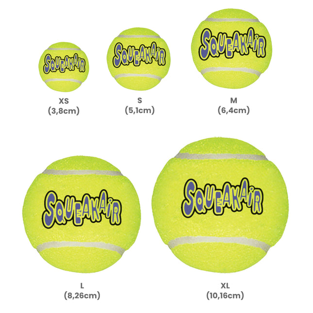 KONG SqueakAir Tennis Ball XL (10cm) 1pc - tennis ball with squeaker, fetch toy for very large dogs