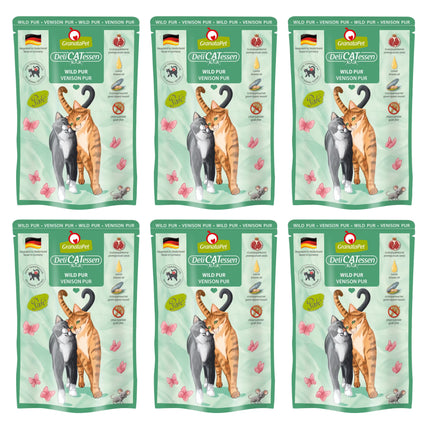 GranataPet DeliCatessen Venison Pur - grain-free wet food with venison, pouches for cats