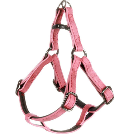 Flamingo Step&Go Deluxe Harness - step-in harness for dogs, made of eco-leather, with a neoprene lining