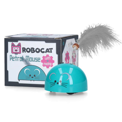 Robocat Mouse - interactive mouse for cats, with feather, motion sensor, and madnip addition