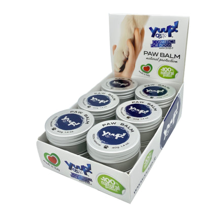 Yuup! Paw Balm - pet paw care balm set with a display stand for resale