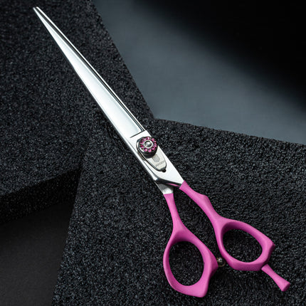 Jargem Straight Scissors - straight grooming scissors with a soft, ergonomic handle in color