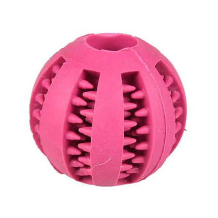 Flamingo Rubber Dental Ball - treat-dispensing ball with spikes for dogs