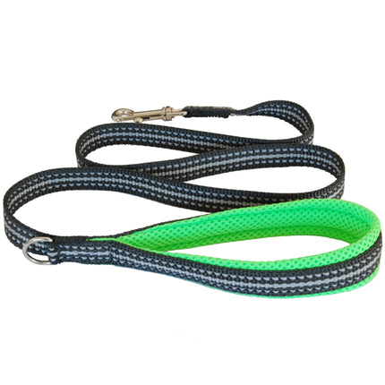 Coralpina Cortina Leash Fluo - tape leash for dogs, with a soft grip, neon