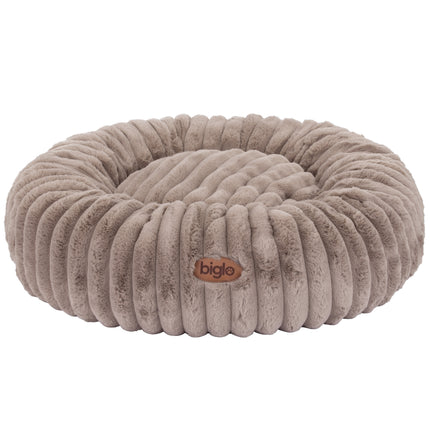 Biglo Cobe Donut Mocha - soft, fluffy, and stress-relieving dog bed, coffee color