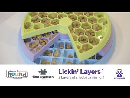 Nina Ottosson Lickin' Layers Level - educational game and slow feeder bowl for dogs, level