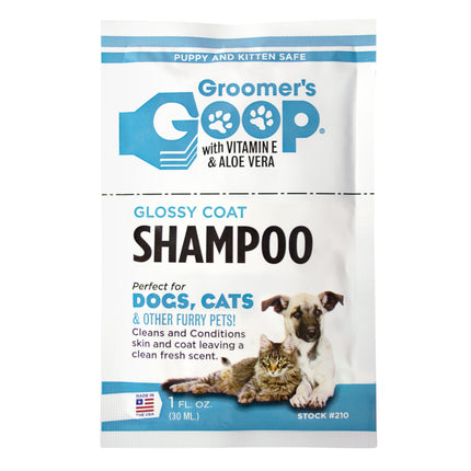 Groomer's Goop Glossy Coat Shampoo - deep cleansing shampoo for dogs and cats, for oily fur