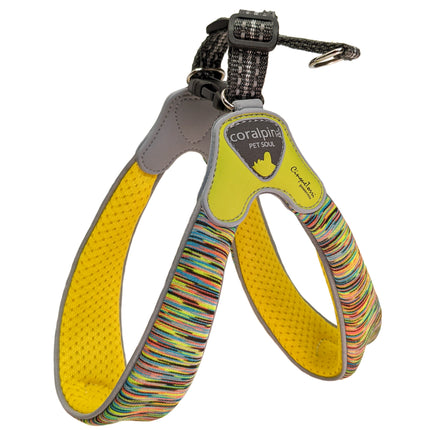 Coralpina Powermix Melange Harness - lightweight harness for small and medium dogs, yellow