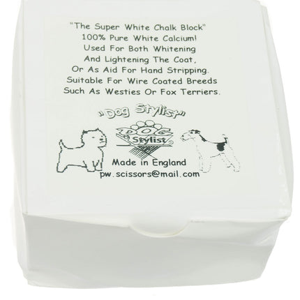 P&W Dog Stylist Super Chalk Block - whitening chalk for fur, in a block