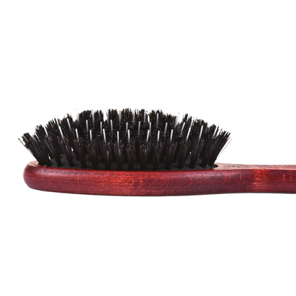 Blovi Wood Brush - small wooden brush with natural bristles and detangler, for long-haired breeds