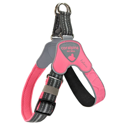 Coralpina Faloria Adjustable Harness Fluo - adjustable harness for small and medium dogs, neon