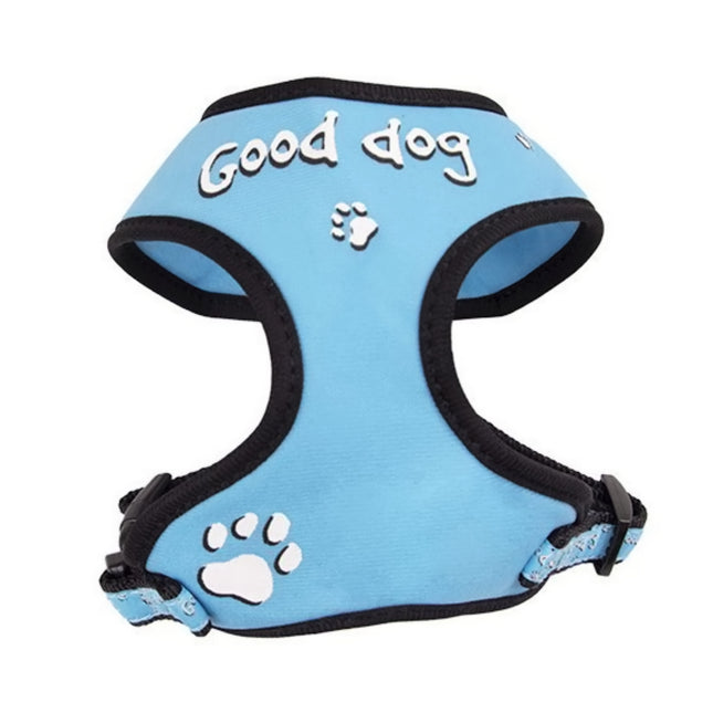 Doogy classic and comfortable dog harness, blue