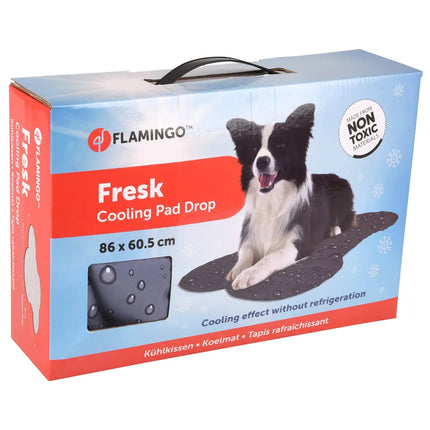 Flamingo Cooling Pad - cooling mat for dogs and cats, shaped like a bone