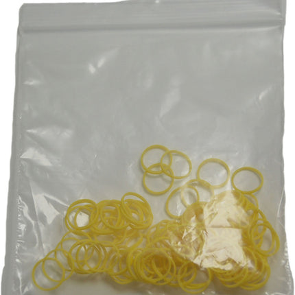 HPP Latex Rubber Bands 100pcs - Yellow 0.8cm