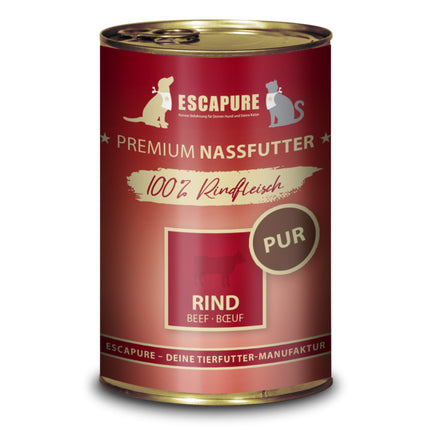 Escapure Pure Beef - wet food for dogs and cats, 100% beef