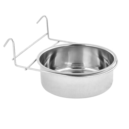 Show Tech stainless steel bowl for kennel cage, with hanger