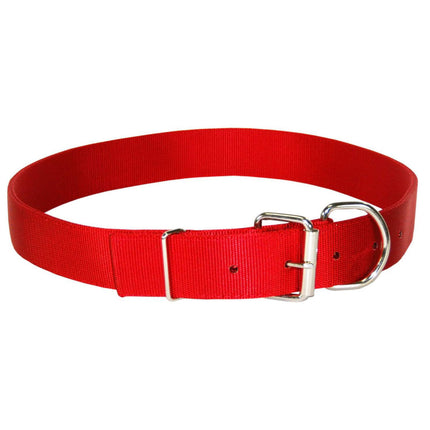 Hamilton Double Thick Buckle Collar - sturdy collar made of double nylon webbing, for large dogs - Length: 88cm