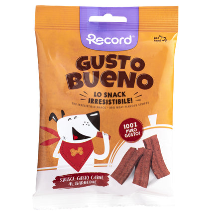 Record Gusto Bueno BBQ Meat Flavor Stripes - dog treats, BBQ flavored strips