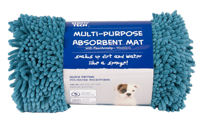 Show Tech Multi-Purpose Absorbent Mat - Non-slip absorbent mat made of microfiber - turquoise