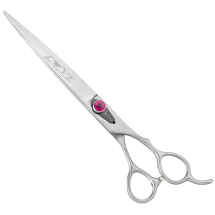 Kenchii Love Straight Scissors - professional grooming scissors with an ergonomic handle, straight design