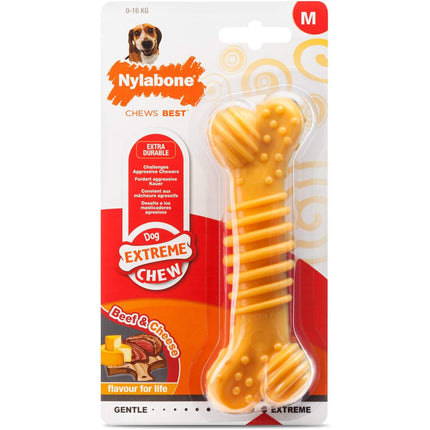 Nylabone Extreme Texture Beef & Cheese - dental chew for dogs, beef and cheese flavor