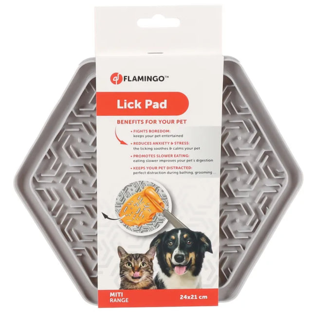 Flamingo Lick Pad Jelly - licking mat for dogs and cats, stress-relief