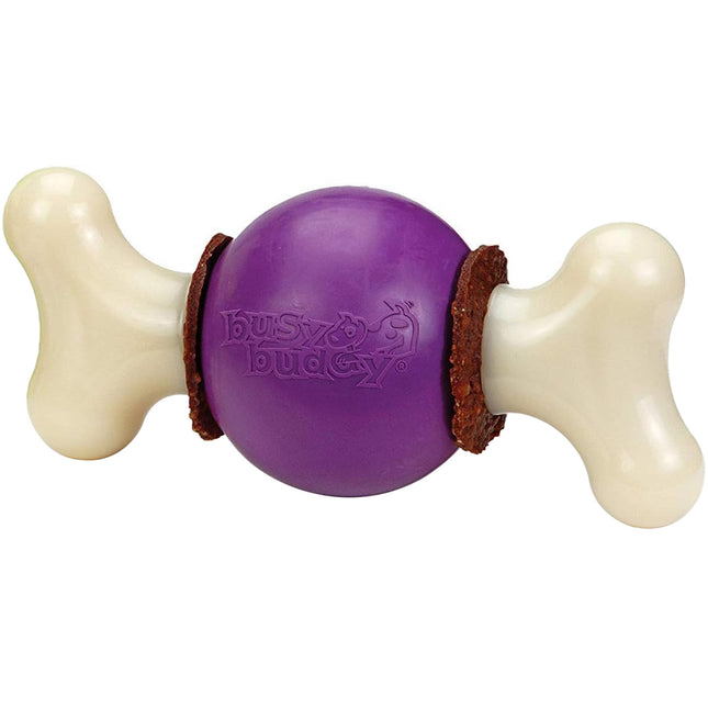 PetSafe Busy Buddy Bouncy - chew toy with treat for dogs, ball with bone