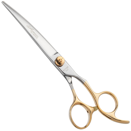 Geib Avanti Curved Scissors - professional grooming scissors with micro-serration, curved