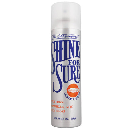 Chris Christensen Shine for Sure - intensely shining spray that controls static in fur, with silk