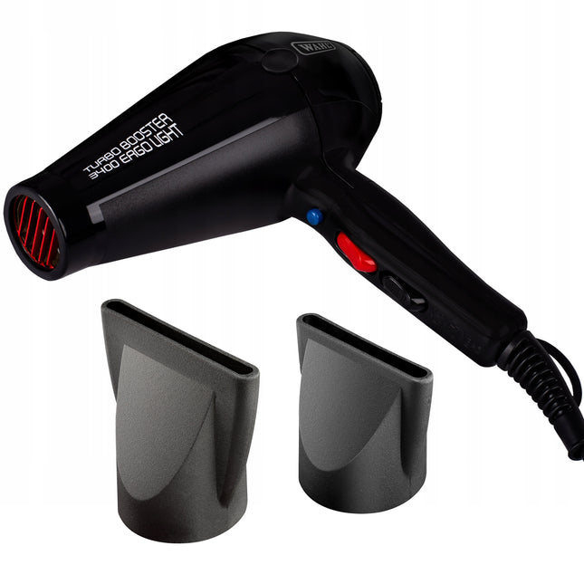 Wahl Professional Turbo Booster 3400 Ergo, 2400W - powerful tourmaline-ionizing hair dryer