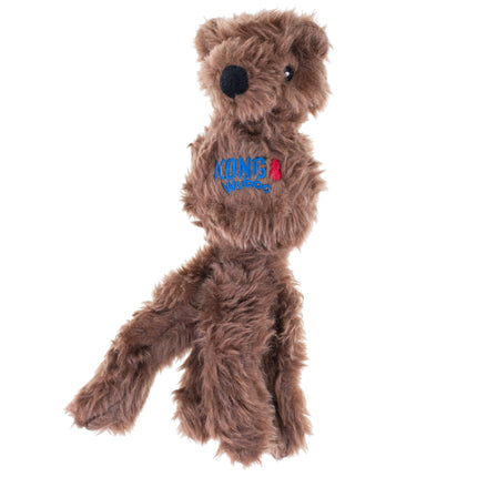 KONG Wubba Friends Bear - plush teddy bear for dogs, with tails, a ball inside, and a squeaker