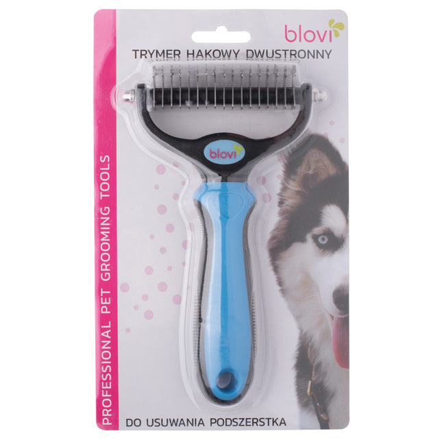 Blovi Double Undercoat Rake - double-sided trimmer for dogs