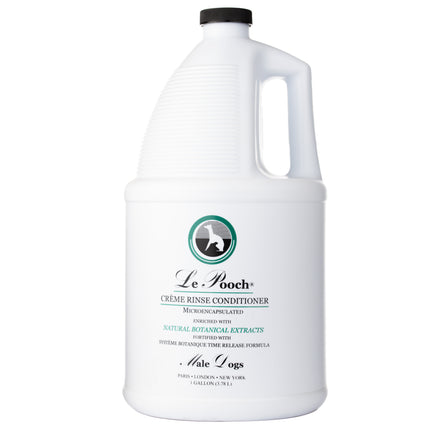 Les Poochs Le Creme Rinse Conditioner (Men's) - luxurious, gentle conditioner for long-haired dog breeds, concentrate 1:4