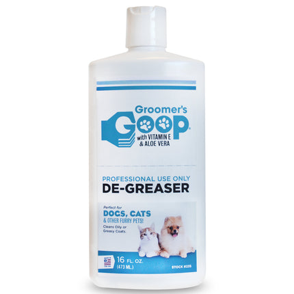 Groomer's Goop De-Greaser Liquid - degreasing liquid for dog and cat fur, removes stains and unpleasant odors