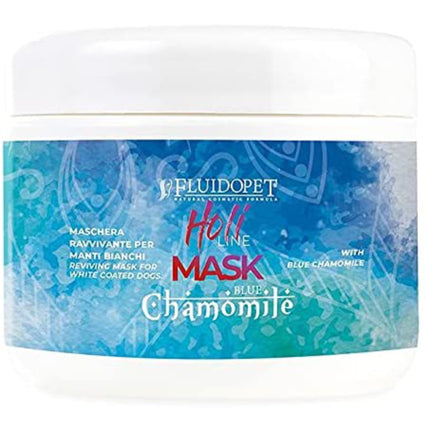 FluidoPet Holi Line Mask Blue Chamomile - revitalizing mask for white and light-colored dog fur